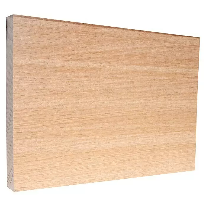 Rechteckleiste - 240 x 2 x 14,6 cm, Buche - Helles Holzbrett mit sichtbarer Maserung.
