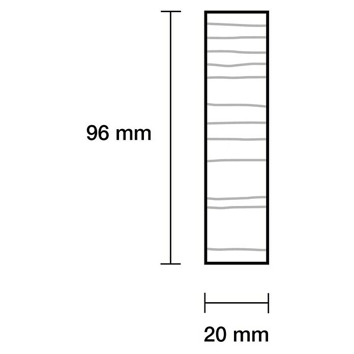 Rechteckleiste (242 x 2 x 9,6 cm, Mahagoni) | BAUHAUS