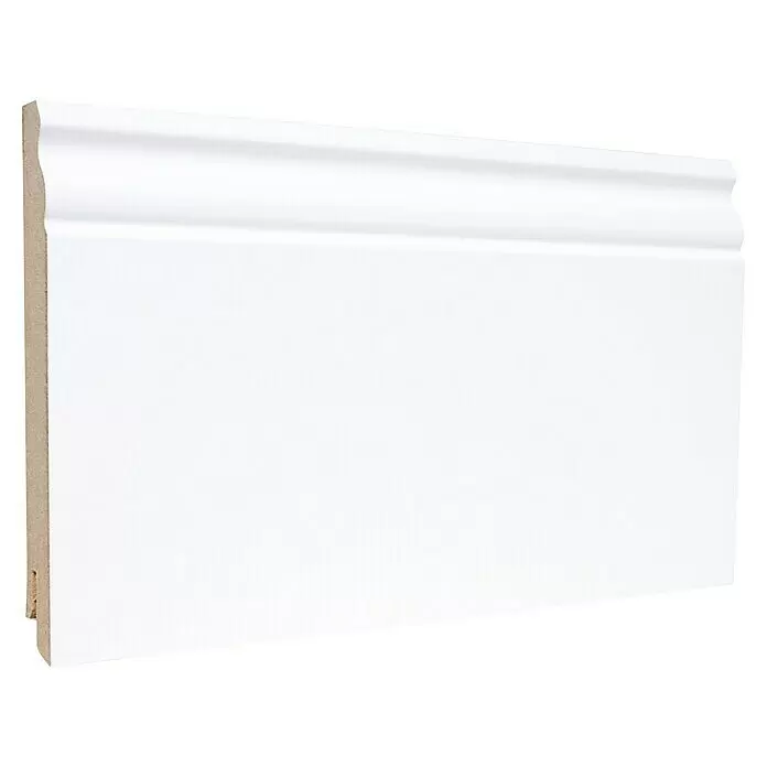 Sockelleiste - 240 x 1,9 x 12 cm, MDF, Profiliert - Diagonale Ansicht