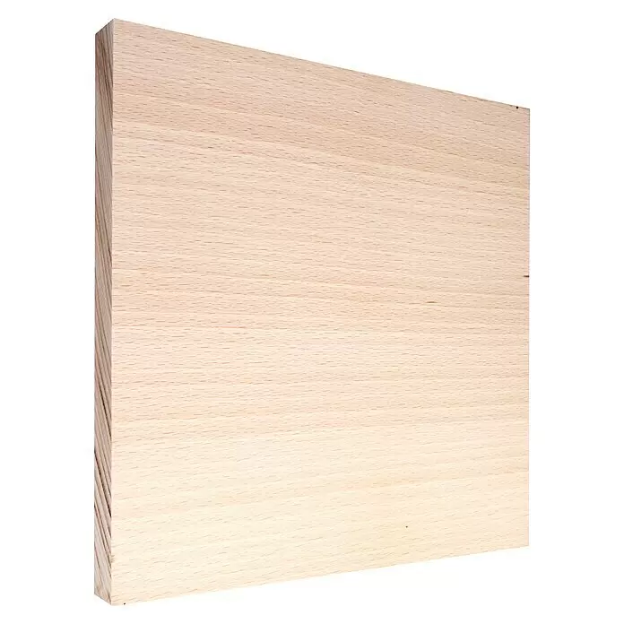 Rechteckleiste - 240 x 2 x 20 cm, Buche - Diagonale Ansicht