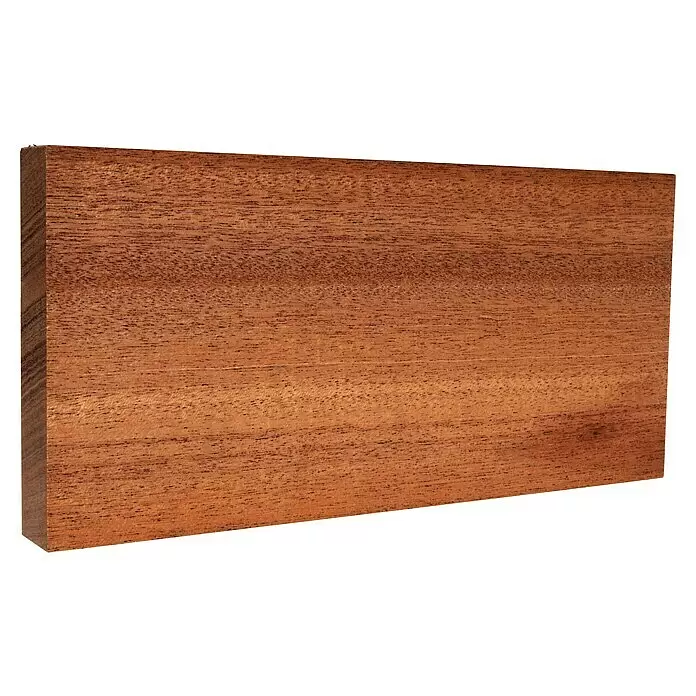 Rechteckleiste - 242 x 2 x 9,6 cm, Mahagoni - Diagonale Ansicht