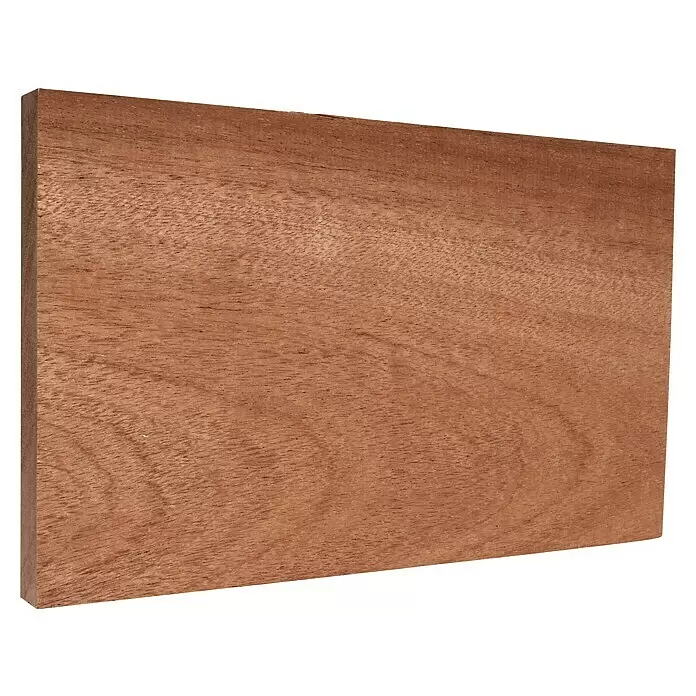 Rechteckleiste - 242 x 1,3 x 12 cm, Mahagoni - Diagonale Ansicht