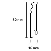 Sockelleiste (240 x 1,9 x 8 cm, MDF, Profiliert) | BAUHAUS