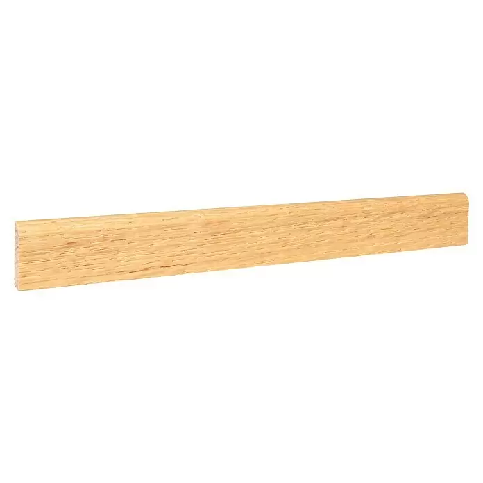 Sockelleiste - 240 x 0,6 x 2,3 cm, Eiche, Lackiert - Diagonale Ansicht