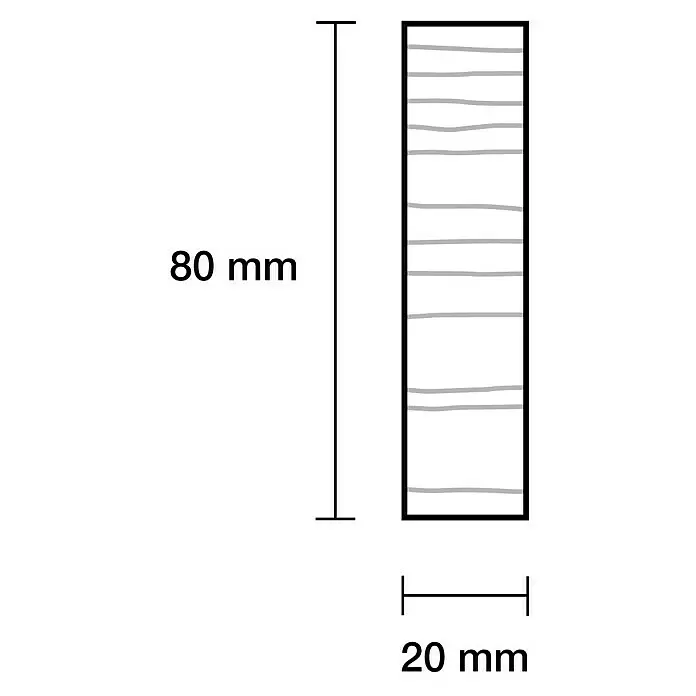Rechteckleiste242 x 2 x 8 cm, Mahagoni