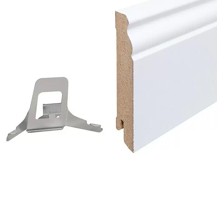 Sockelleiste - 240 x 1,9 x 9 cm, MDF, Profiliert - Detailaufnahme