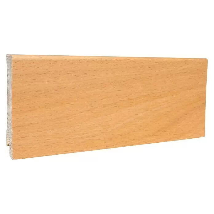 Sockelleiste - 240 x 1,6 x 8 cm, Buche - Diagonale Ansicht