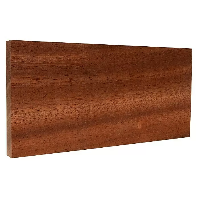 Rechteckleiste - 242 x 1,3 x 9,6 cm, Mahagoni - Diagonale Ansicht