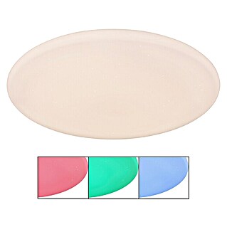 Globo LED-Deckenleuchte rund Rena (50 W, Ø x H: 70 x 10,5 cm, Weiß, Mehrfarbig)
