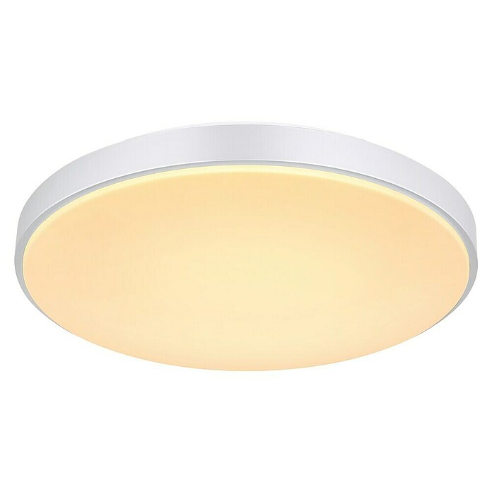 Globo Okrugla stropna LED svjetiljka Sonny  (Ø x V: 41 x 6 cm, 18 W, Bijela, Srebrna) | BAUHAUS
