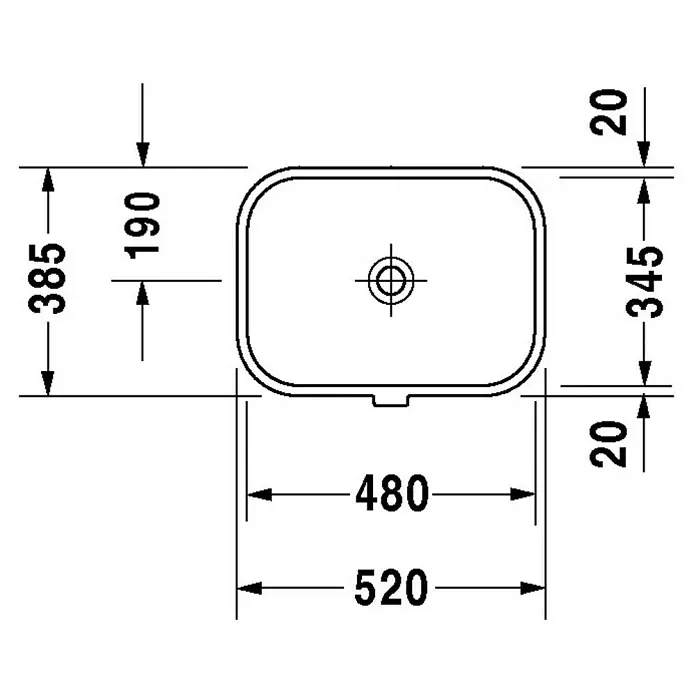 Duravit Happy D.2 Einbauwaschbecken, 48 Cm, Weiß, Ohne Loch – Unterbauwaschbecken Mit Überlauf, Design Von Norman Foster
