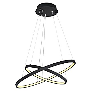 Globo LED-Pendelleuchte rund Ralph (42 W, Ø x H: 51 x 120 cm, Schwarz/Opal, Warmweiß)