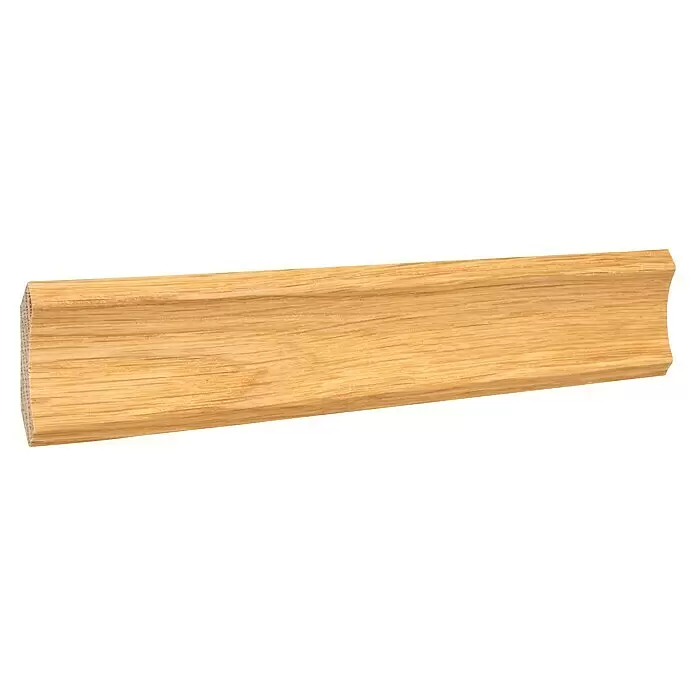 Hohlkehlleiste - 244 x 3 x 3 cm, Eiche - Helle Holzleiste mit dezent geschwungenem Profil.