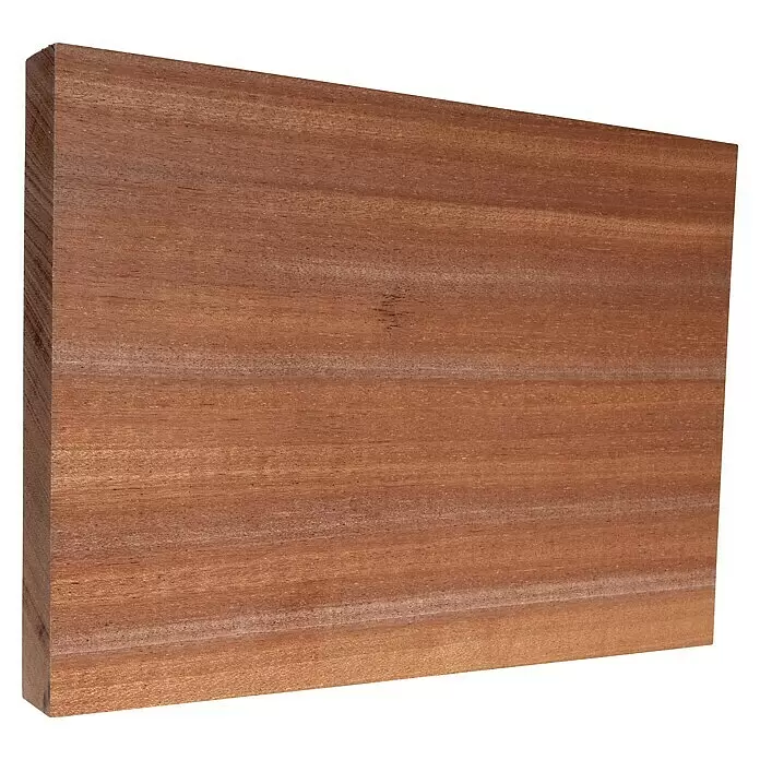 Rechteckleiste - 242 x 2 x 14,6 cm, Mahagoni - Rötlich-braunes Holzbrett.