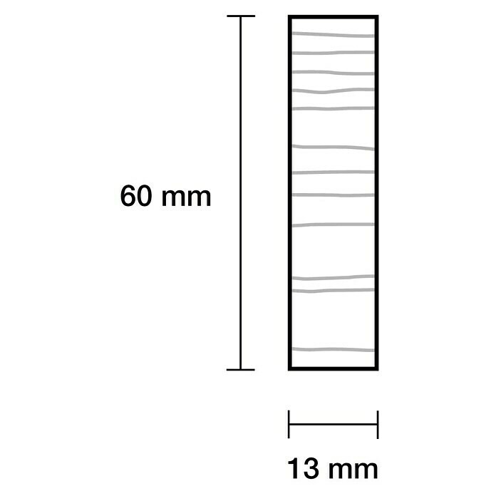 Rechteckleiste (240 x 1,3 x 6 cm, Buche) | BAUHAUS
