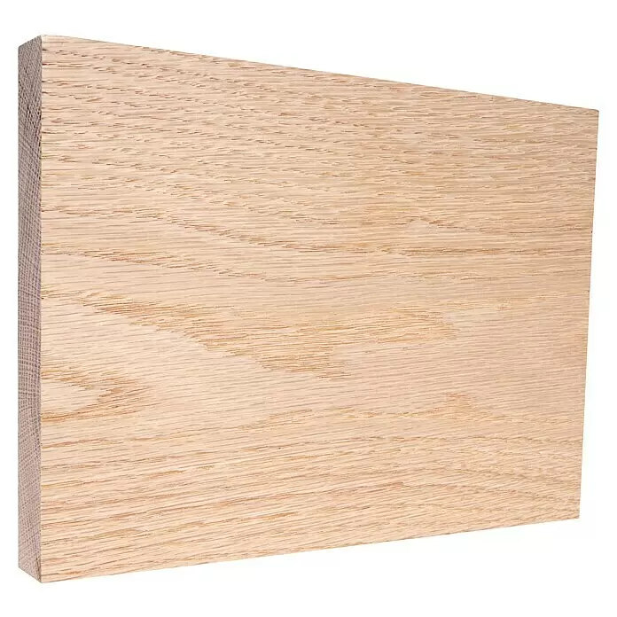 Rechteckleiste - 242 x 2 x 14,6 cm, Eiche - Hellbraunes Holzbrett mit natürlicher Maserung.