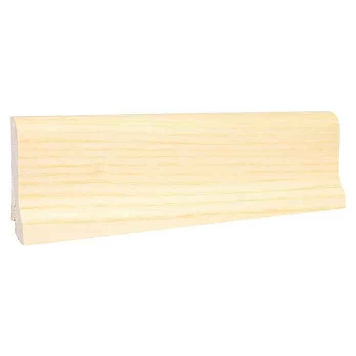 Sockelleiste - 240 x 2,2 x 6 cm, Esche - Diagonale Ansicht