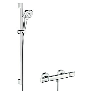 Hansgrohe Brause-Set Croma Select E Vario/Ecostat Comfort (Lochabstand: 91,5 cm, Chrom/Weiß)