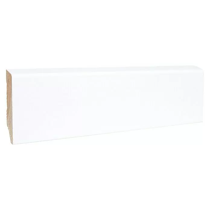 Sockelleiste I - 240 x 1,6 x 5,8 cm, Kiefer - Diagonale Ansicht