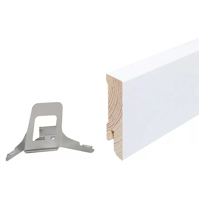 Sockelleiste - 240 x 1,8 x 6 cm, Kiefer - Detailaufnahme