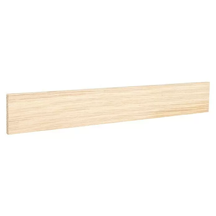 Rechteckleiste - 100 x 0,5 x 3 cm, Eiche - Diagonale Ansicht