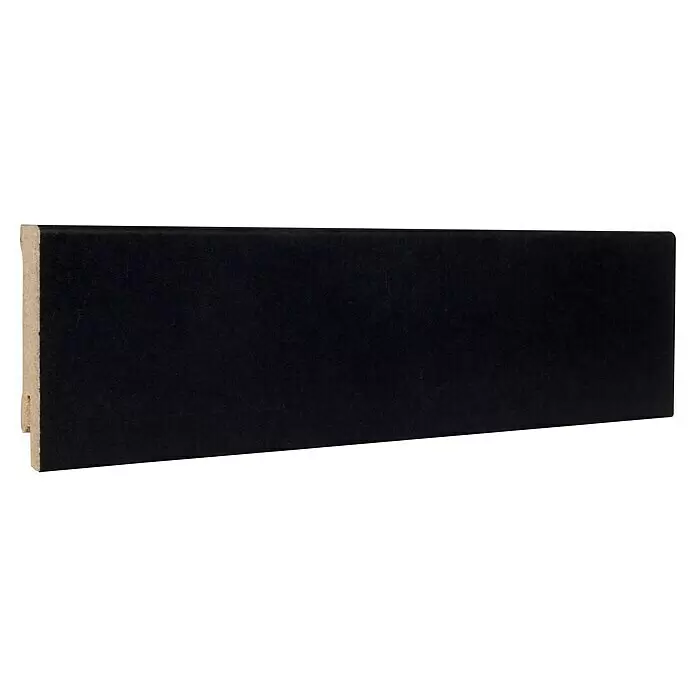 REESE Sockelleisten Schwarz | Weimarer Profil | MDF Folie | 40mm Höhe | 1 Stück / 2,3 Lfm