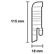 Sockelleiste (240 cm x 1,8 cm x 11,5 mm, Kiefer, Weiß) | BAUHAUS