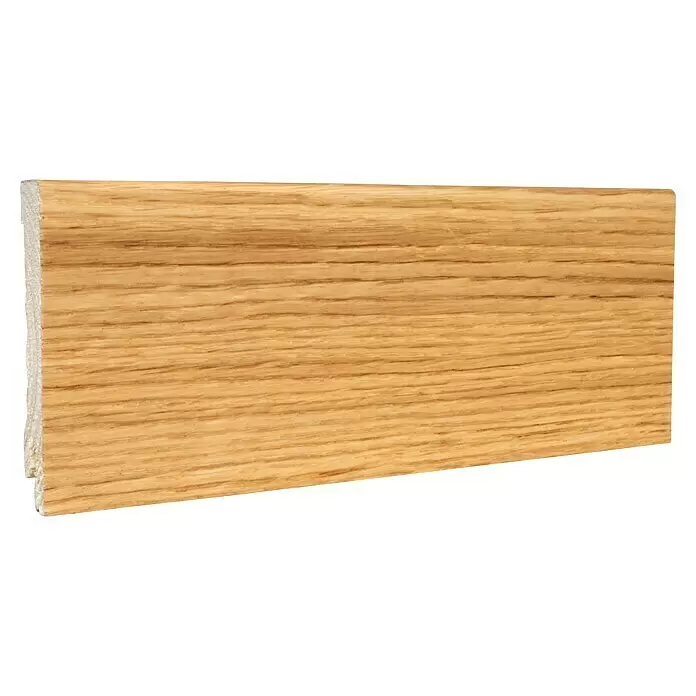 Sockelleiste - 240 x 1,6 x 8 cm, Eiche Matt - Diagonale Ansicht
