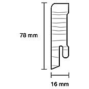 Sockelleiste (240 x 1,6 x 7,8 cm, Kiefer) | BAUHAUS