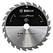 Bosch Cirkelzaagblad (Diameter: 165 mm, Boorgat: 20 mm, Aantal tanden: 24 tanden)