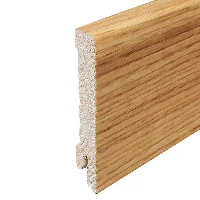 Sockelleiste - 240 x 1,6 x 8 cm, Eiche Matt - Detailaufnahme