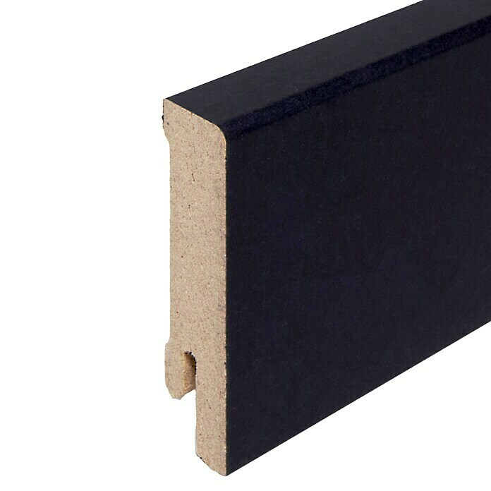 Sockelleiste (240 x 1,6 x 5,8 cm, MDF, Schwarz) | BAUHAUS