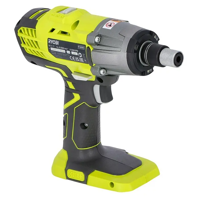 Ryobi ONE+ Akku-Schlagschrauber R18IW3-0 - 18 V, Ohne Akku, 400 Nm - Ryobi Akku-Schlagschrauber im gelb-schwarzen Design. Ideal für Heimwerker, der mit Akku betrieben wird und hohe Leistung bietet.