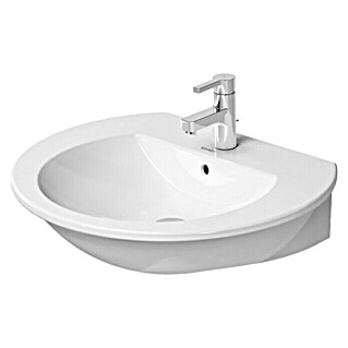 Duravit Darling New Waschtisch (65 x 55 cm, Ohne Spezialglasur, Hahnloch: Mitte, Anzahl Hahnlöcher: 1, Weiß)