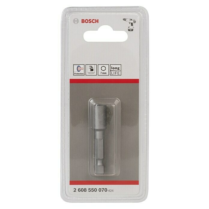 Bosch Dopsleutelinzetstuk (Sleutelbreedte: 7 mm, Geschikt voor: Accuschroevendraaier)