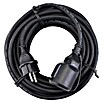 Voltomat Gummi-Verlängerung (10 m, Schwarz, IP44, H05RR-F3G1,5)