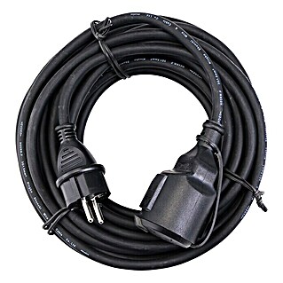 Voltomat Gumeni produžni kabel (10 m, Crne boje, IP44, H05RR-F, Broj parica: 3, 1,5 mm²)