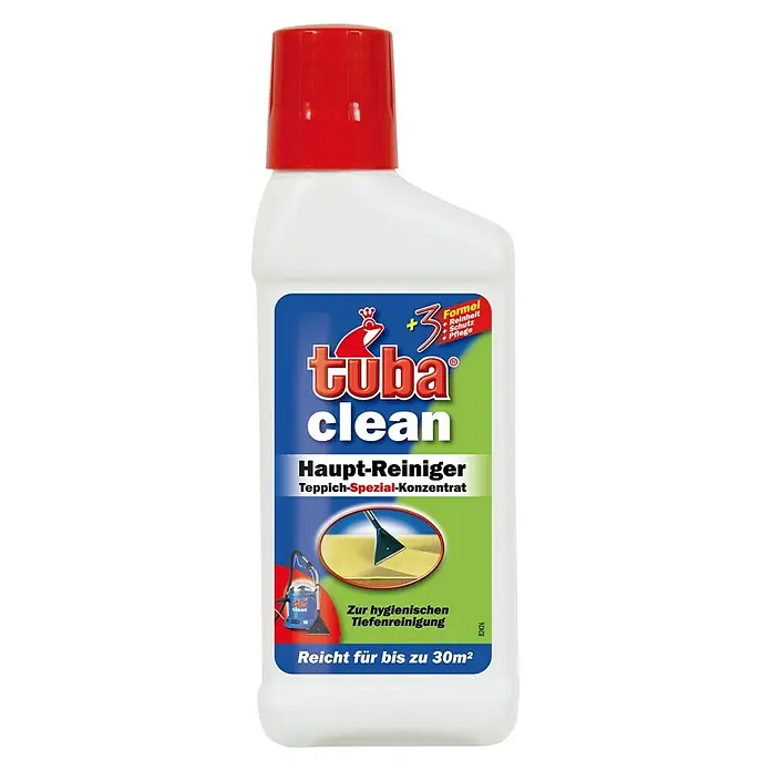 Tuba Clean Hauptreiniger - 250 ml, Flasche - Tuba Clean Haupt-Reiniger: Ein Teppich-Spezial-Konzentrat für die hygienische Tiefenreinigung, ideal für bis zu 30m² Fläche.
