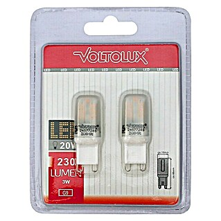 Voltolux Bombilla LED (3 W, G9, Blanco cálido, 2 ud.)