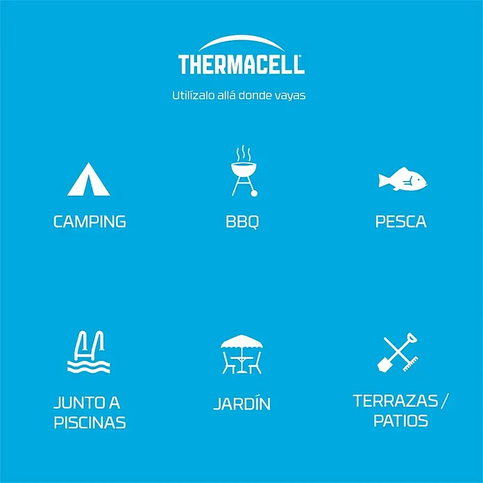 Thermacell Difusor Antimosquitos - Negro, Alcance: 20 m - Repelente de mosquitos Thermacell para camping, barbacoa, pesca, piscina, jardín y terrazas/patios. Disfruta de la naturaleza sin insectos.