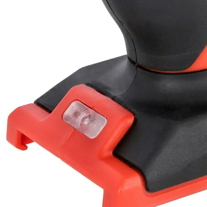Einhell PXC 18V Taladro atornillador de batería TC-CD 18/35 Li-Solo - 18 V, Sin batería, 35 Nm - Primer plano de una herramienta eléctrica roja y negra con un botón transparente.