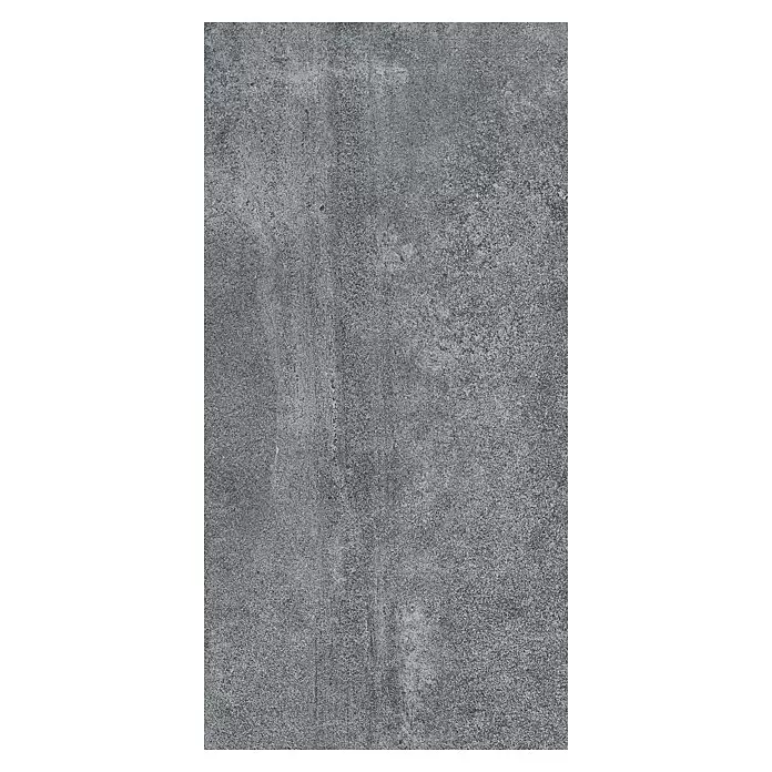 RAK Ceramics Terrassenfliese Opificio 2.0 - 60 x 120 x 2 cm, Grau, Matt - Dunkelgraue, körnige Textur einer Beton- oder Steinoberfläche.