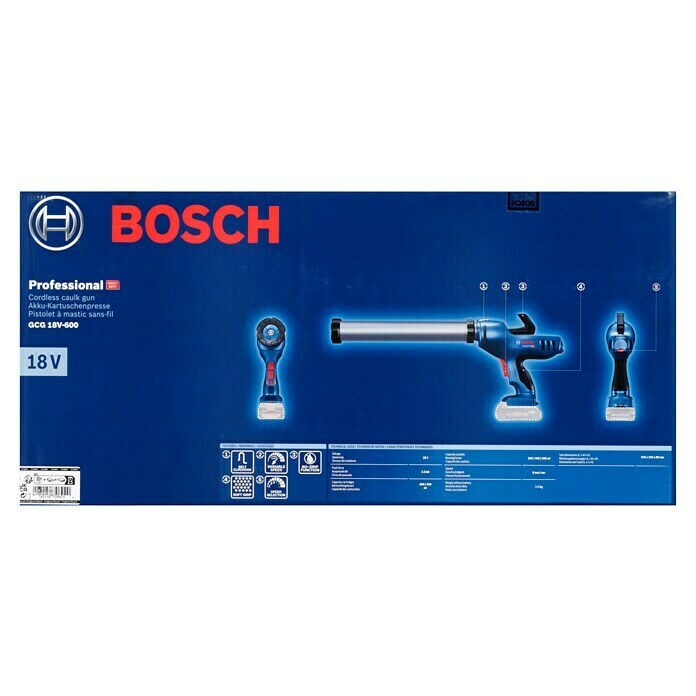 Bosch Professional AMPShare (18 GCG Kartuschen/Folienbeutel ml) Geeignet Akku-Kartuschenpresse BAUHAUS Ohne für: Akku, bis 600 18V | V, 18V-600