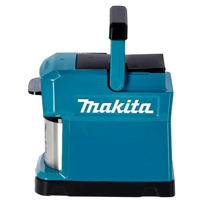 Makita LXT 18V Cafetera a batería DCM501Z - 18 V, Sin batería, Volumen de recipiente: 0,24 l - Cafetera Makita: Cafetera compacta y portátil para obras y para llevar, ideal para baterías Makita.