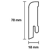 Sockelleiste (240 x 1,8 x 7,8 cm, MDF) | BAUHAUS