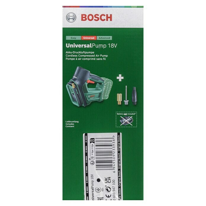 Bosch UniversalPump 18V Akku-Druckluftpumpe + StarterSet 18V, Pumpen, Zubehör, Ausrüstung
