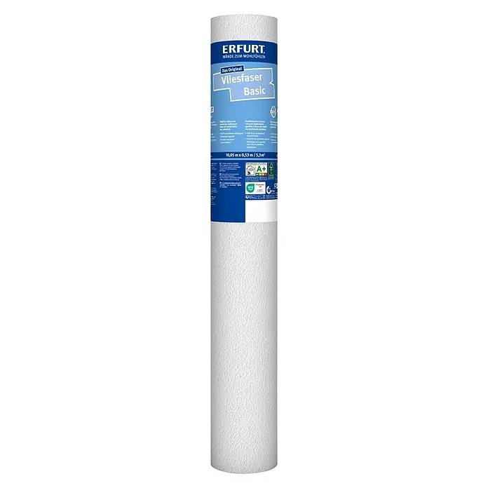 Erfurt Vliestapete Vliesfaser Basic102, Uni, 10,05 x 0,53 m