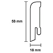Sockelleiste (240 x 1,8 x 5,8 cm, MDF) | BAUHAUS