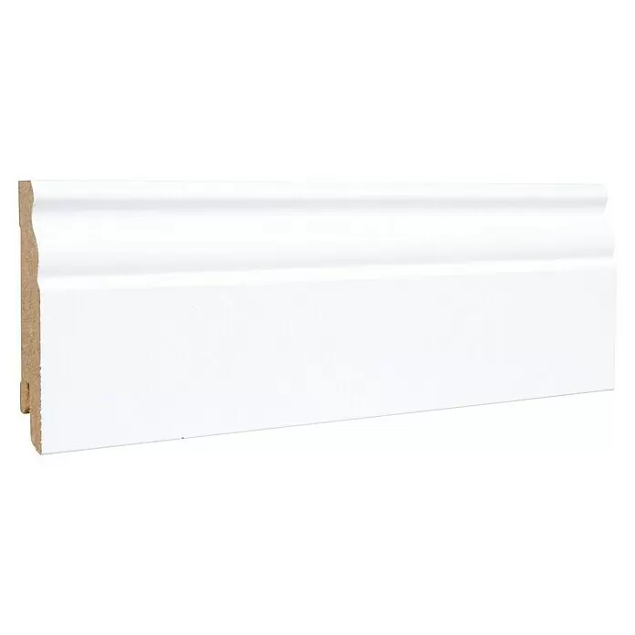 Sockelleiste - 240 x 1,9 x 7 cm, MDF, Profiliert - Diagonale Ansicht