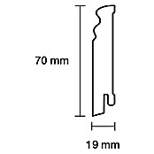 Sockelleiste (240 x 1,9 x 7 cm, MDF, Profiliert) | BAUHAUS